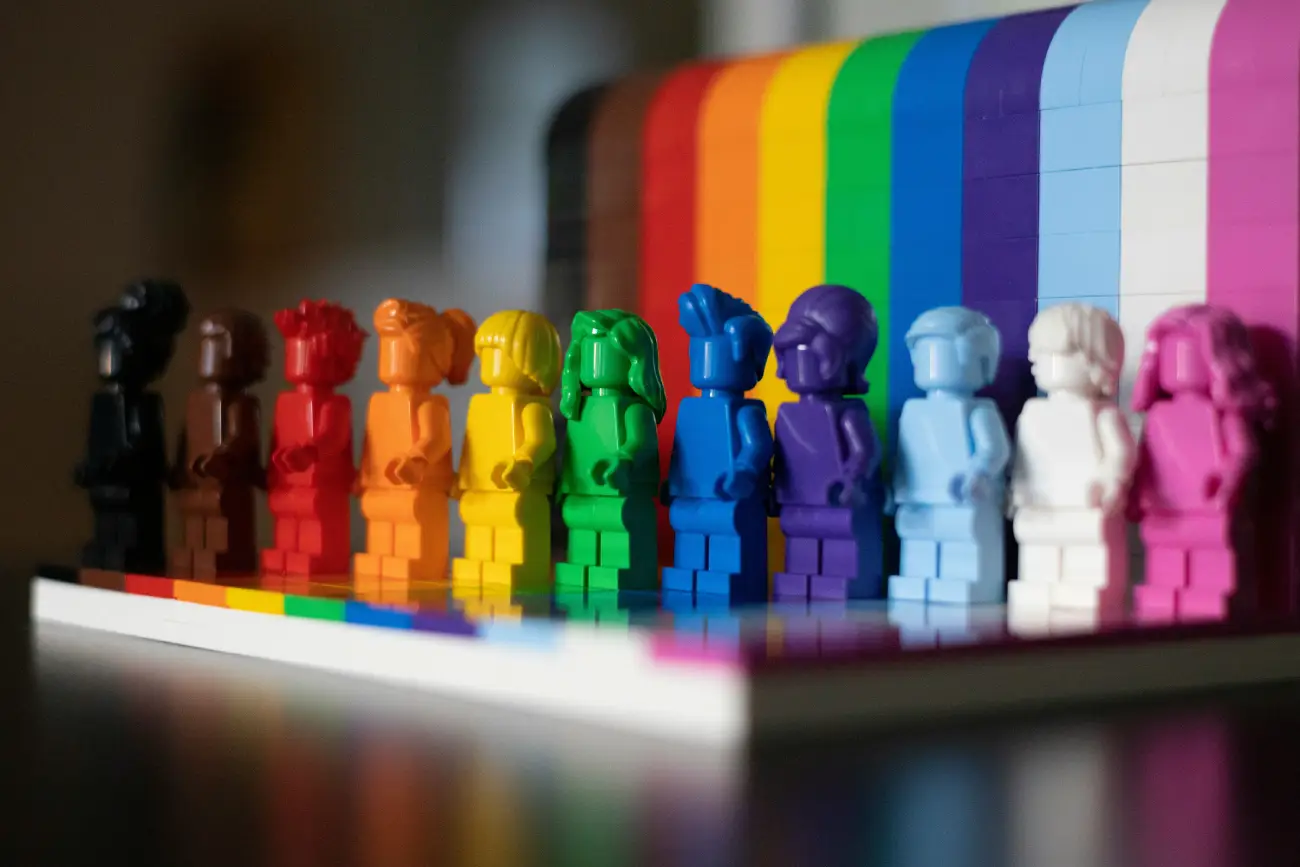 rainbow lego people